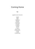 Coming Home (Full Score & all Parts)