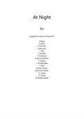 At Night (Full Score & all Parts)